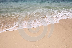 Wave pounding at the beach.