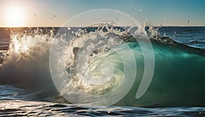 Wave realistic splashes Liquid water surface with bubbles and splashes ocean or sea vector backgrounds stock illustrationWater
