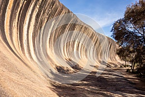 Wave Rock formation in Western Australia near Hyden city