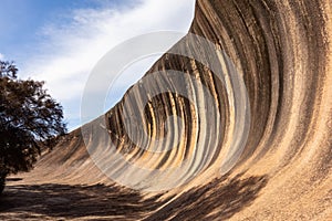 Wave Rock formation in Western Australia near Hyden city