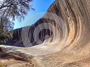 Wave Rock , a granite outcrop, in Western Australia