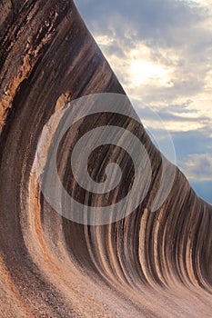 Wave Rock - huge rock formation shaped like a breaking wave in Hyden, Western Australia