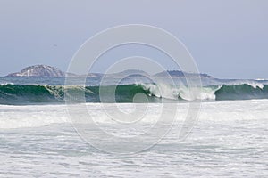 Wave at Rudder Beach in Copacabana in Rio de Janeiro