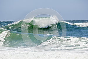 Wave at Rudder Beach in Copacabana in Rio de Janeiro