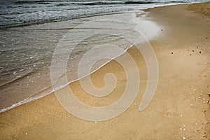 Wave on the sand beach