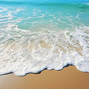 Wave on the sand beach background