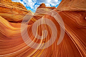 The Wave sandstone formation in Arizona photo
