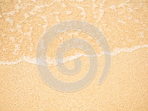 Wave on Sea Beach at Coast Splash Water Texture on Sand Tropical Nature Shore for Tourism Relax Vacation Travel Summer Holiday,