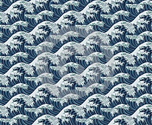 Wave Seamless Pattern Print