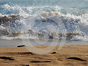 Wave on the shore photo