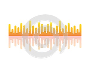 Wave shound icon logo template