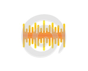 Wave shound icon logo template