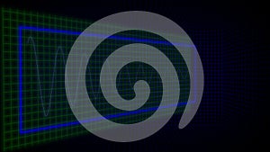 Wave signal. Set of HUD elements.