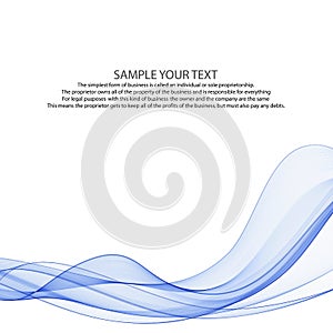 Wave blue smoke background. Vector illustration. eps 10