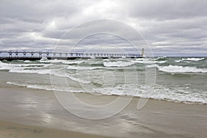 Wave soaked pier