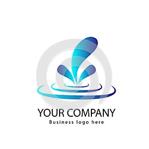 Wave splash logo and vector