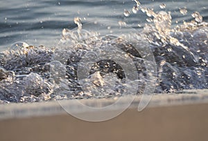 wave splash sea beach macro