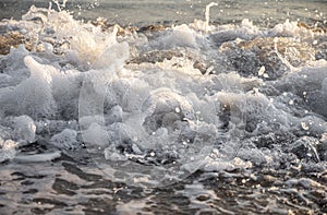 wave splash sea beach macro