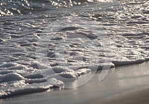 Wave splash sea beach macro