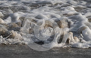 Wave splash sea beach macro