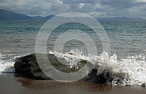 Wave splashing irish rock