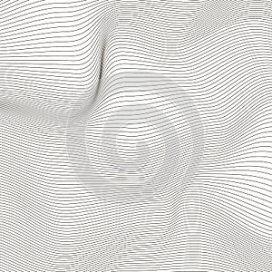 Wave Stripe Background. Grunge Line Textured Pattern