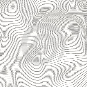 Wave Stripe Background. Grunge Line Textured Pattern
