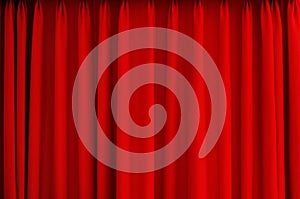 Wave texture red curtain. abstract background