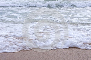 Wave on Tropical beach in pattaya Thailand