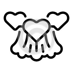 Wave trust relationship icon, outline style