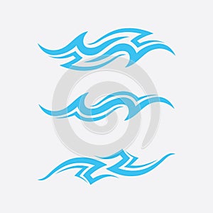 wave and water Isolated round shape logo Blue color  Sea, ocean, river surface