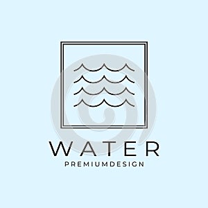 wave water lake logo vector illustration design