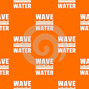 Wave water pattern vector orange