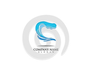 wave water Splash logo vector illustration