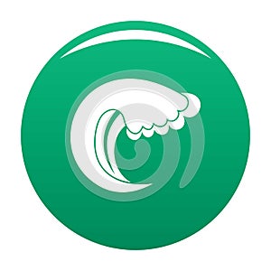Wave water summer icon vector green