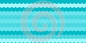 Wave water vector background abstract flat or curve sea ocean summer pattern graphic print for textile or fabric design seamless