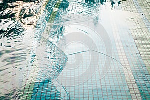 Wave of water in warter pool