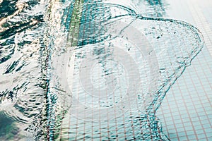 Wave of water in warter pool