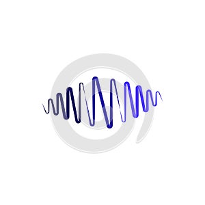 wave wavelength frequency icon logo vector design