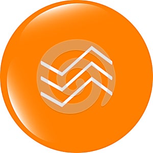 Wave web icon. Application web button. isolated on white