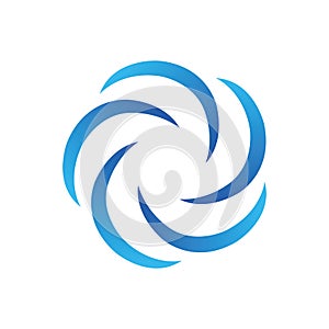 Wave / whirlpool logo icon illustration