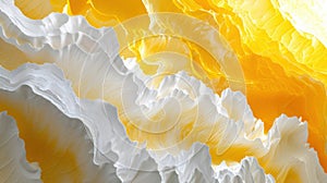 Wave of yellow and white oil brush hand drawn stroke. Abstract varnish splash trace shape. Glossy oil paint smear long