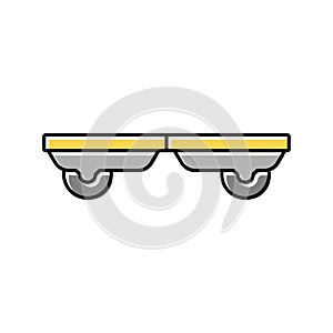 waveboard vehicle color icon vector illustration