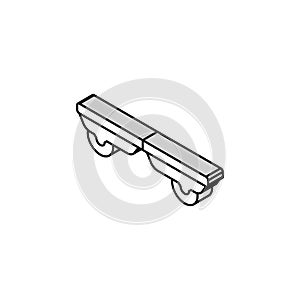 waveboard vehicle isometric icon vector illustration