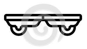 waveboard vehicle line icon animation