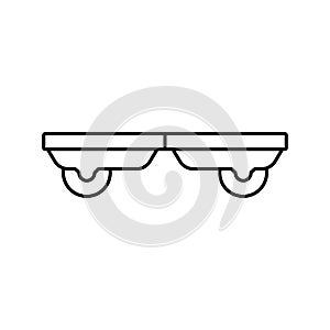 waveboard vehicle line icon vector illustration