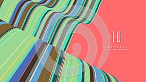 Wavelike Abstract graphics, vector background