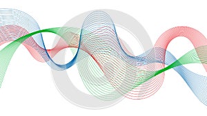 Abstract backdrop with colorful wave gradient lines