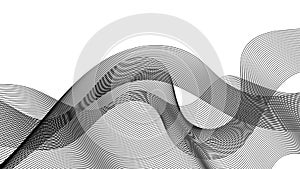 Abstract backdrop with monochrome wave gradient lines