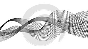 Abstract backdrop with monochrome wave gradient lines
